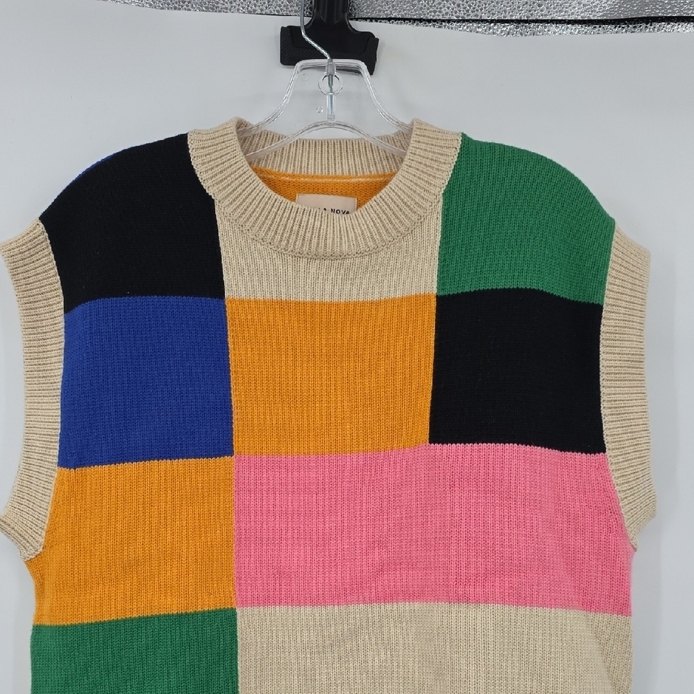 Stella Nova Multicolor Patchwork Sleeveless Sweat… - image 2